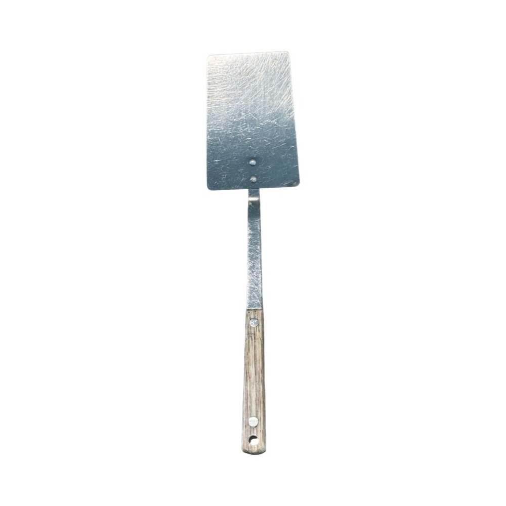 Vintage Stainless Steel Spatula Wood Handle Japan Offset Kitchen Turner Brownie
